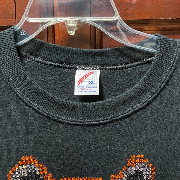 Jerzees Black sweatshirt with Tiger sequins Graphic size XL NWOT - Picture 14 of 15